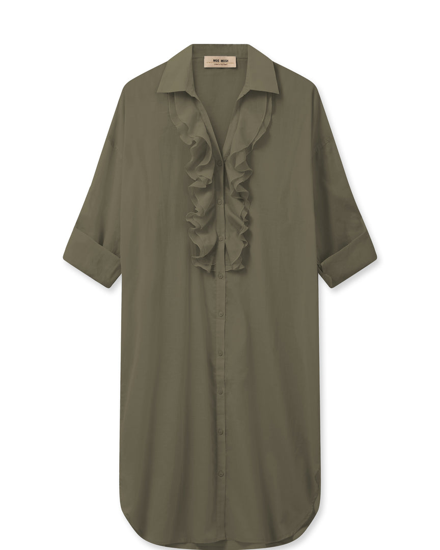 Jelena Voile Dress Dusty Olive