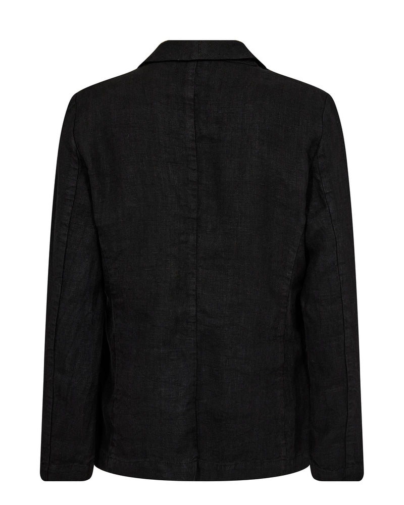 Amelina Linen Blazer Black