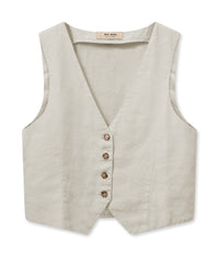 Melka Till Linen Vest Cement