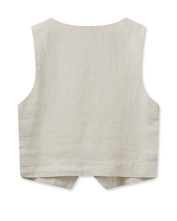 Melka Till Linen Vest Cement