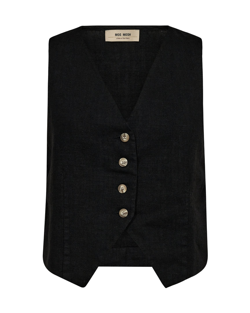 Melka Tili Linen Vest Black