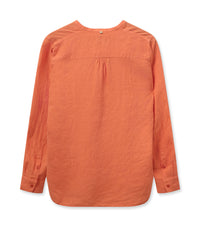 Dana Linen Blouse Firecracker