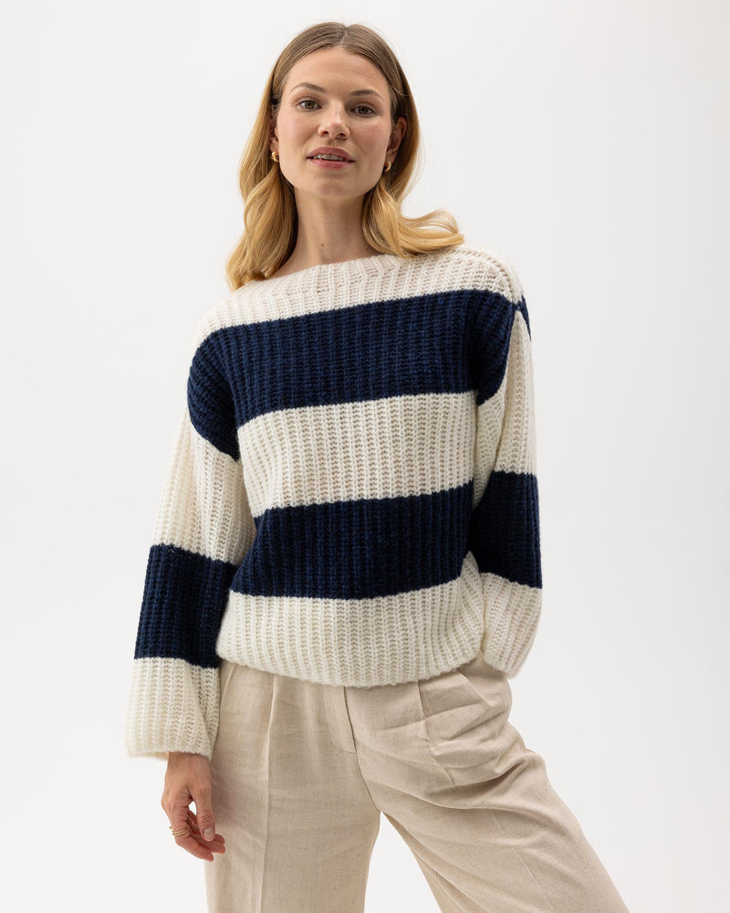 Cajsa Sweater Off White/Navy