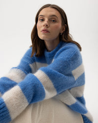 Joline Oversized Sweater Regatta/Off White