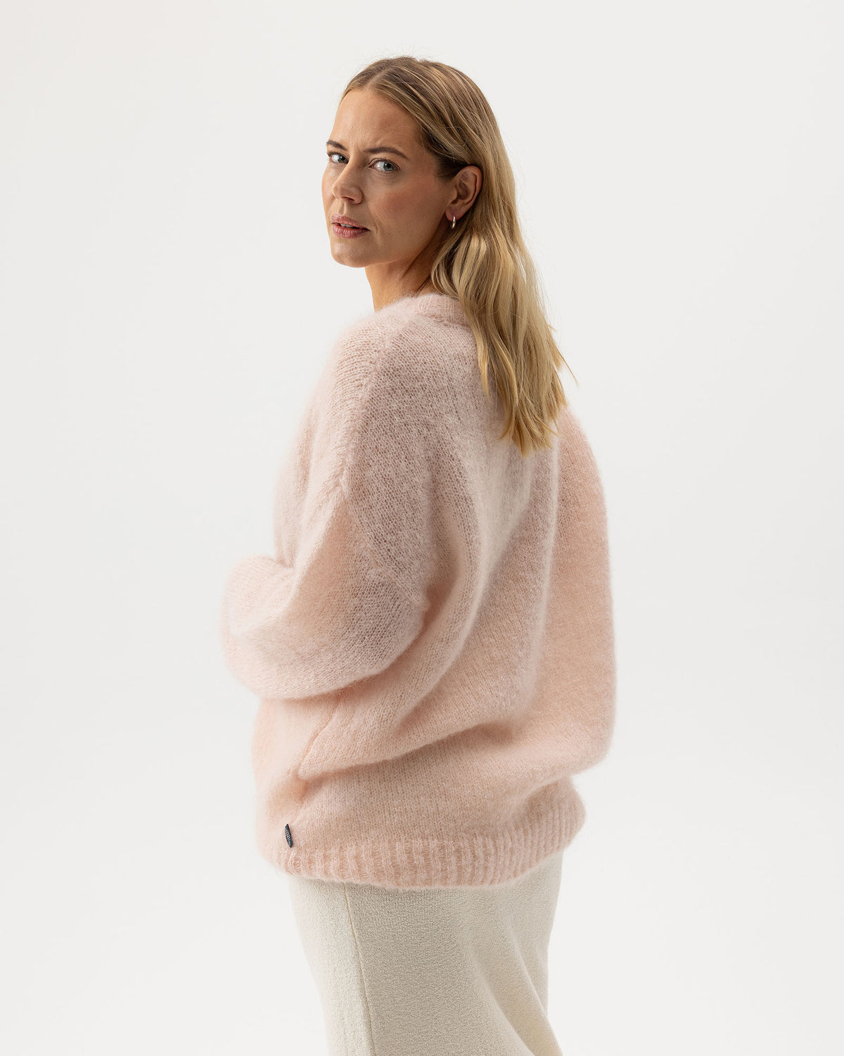 Joline Crew Oversized Sweater Pale Peach