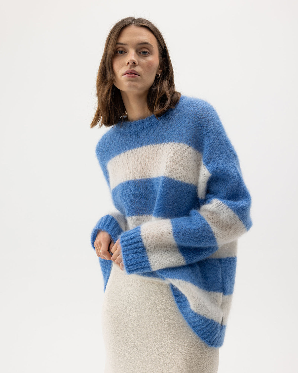 Joline Oversized Sweater Regatta/Off White