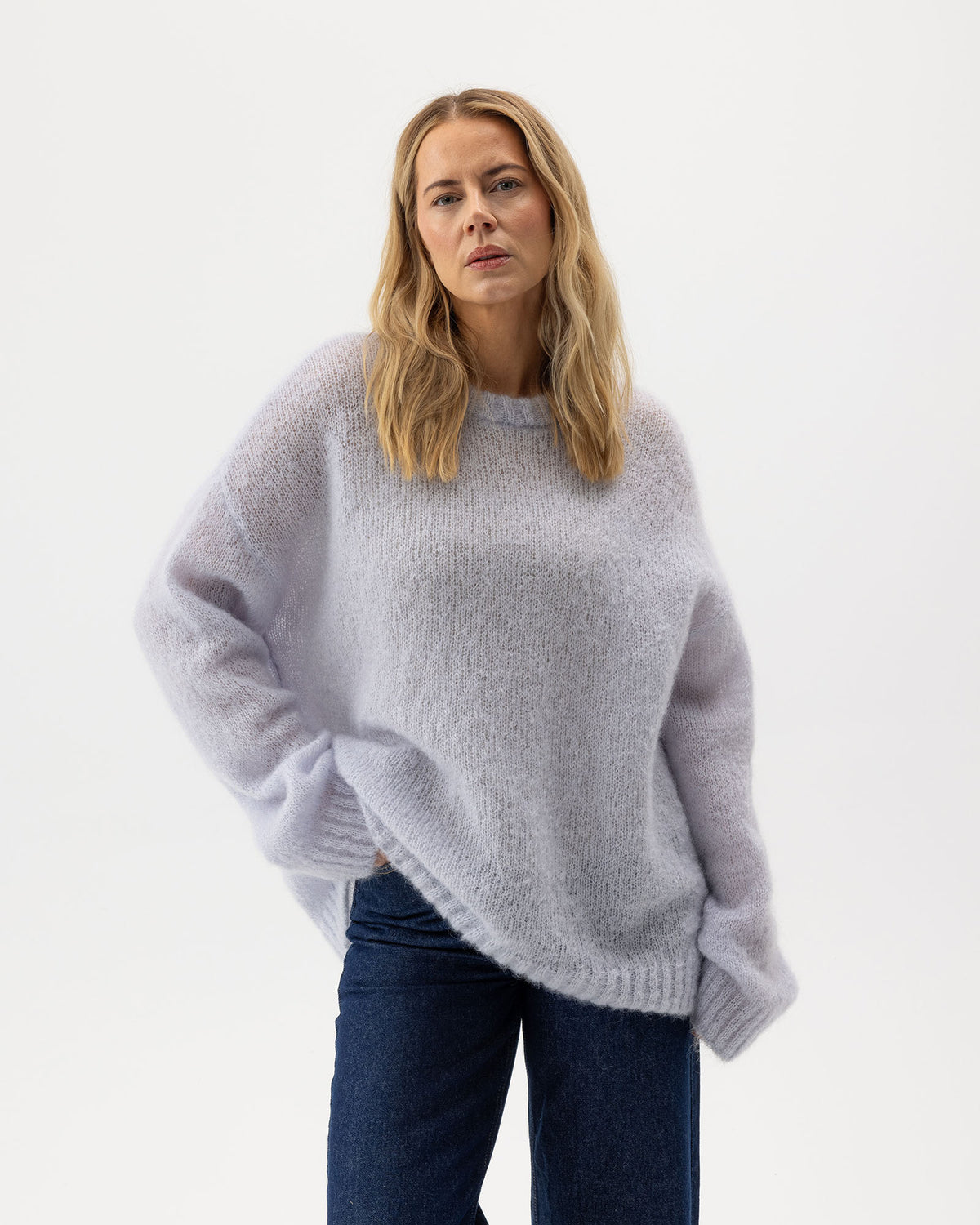 Joline Oversized Sweater Pale Grey