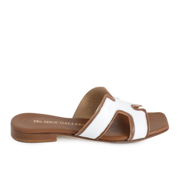 Hope Tan Leather Flat Sandals
