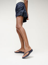 Iqushion Multi-crystal Ergonomic Flip-Flops Midnight Navy