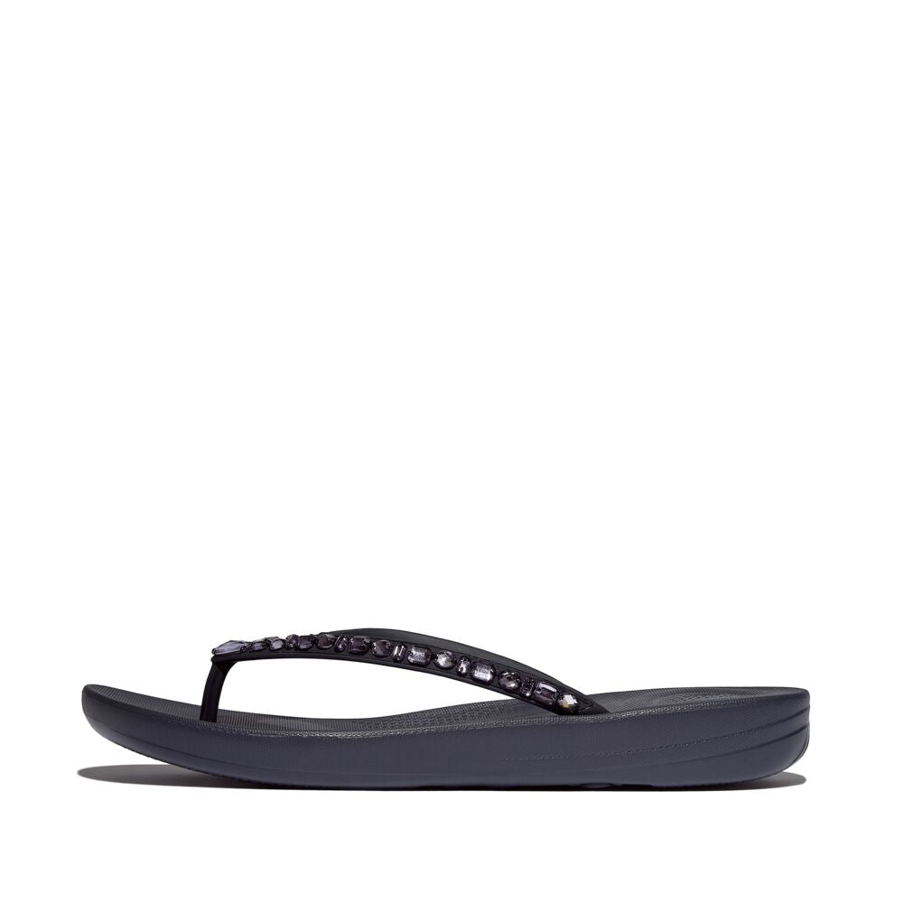 Iqushion Multi-crystal Ergonomic Flip-Flops Midnight Navy