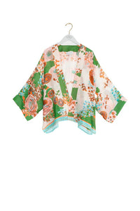 One Hundred Stars Kitsch Bouquet Kimono on hanger