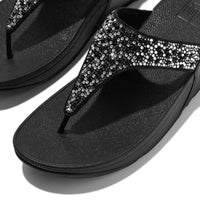 Lulu Crystal mix toe-post All Black