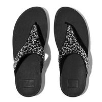 Lulu Crystal mix toe-post All Black