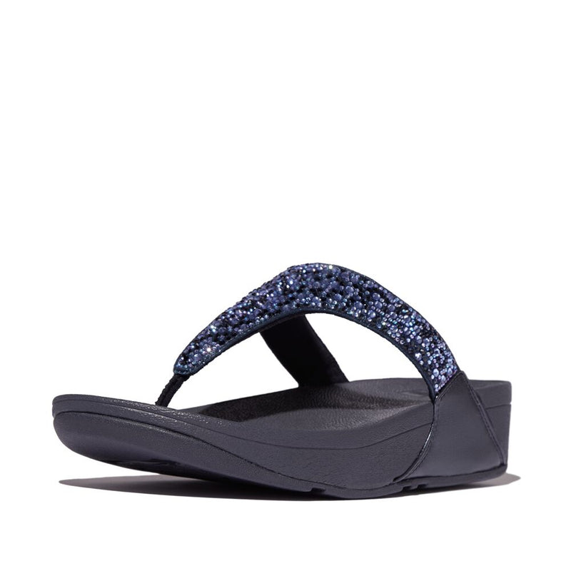Lulu Crystal mix toe-post Midnight Navy