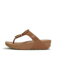 Lulu Marbled Stone Toe Post Sandal Deep Tan