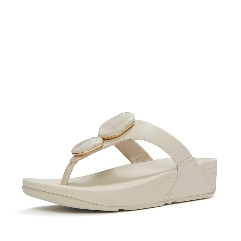 Lulu Marbled Stone Toe Post Sandal Paris Beige