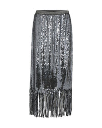 Miaz Sequin Skirt Asphalt