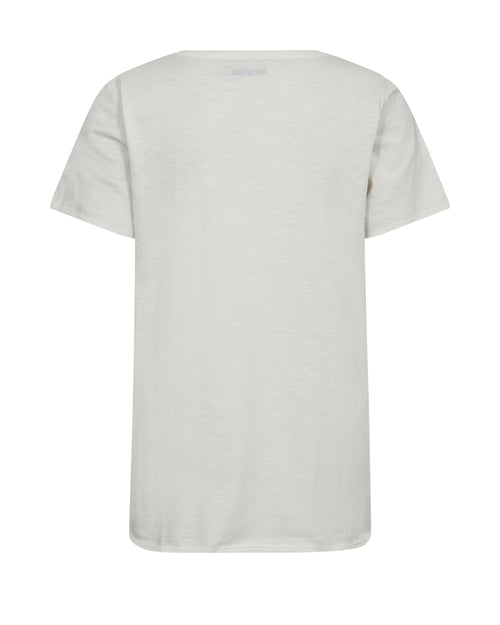 white t-shirt with squin design and short sleeves by Mos Mosh at The SHOE GALLERY