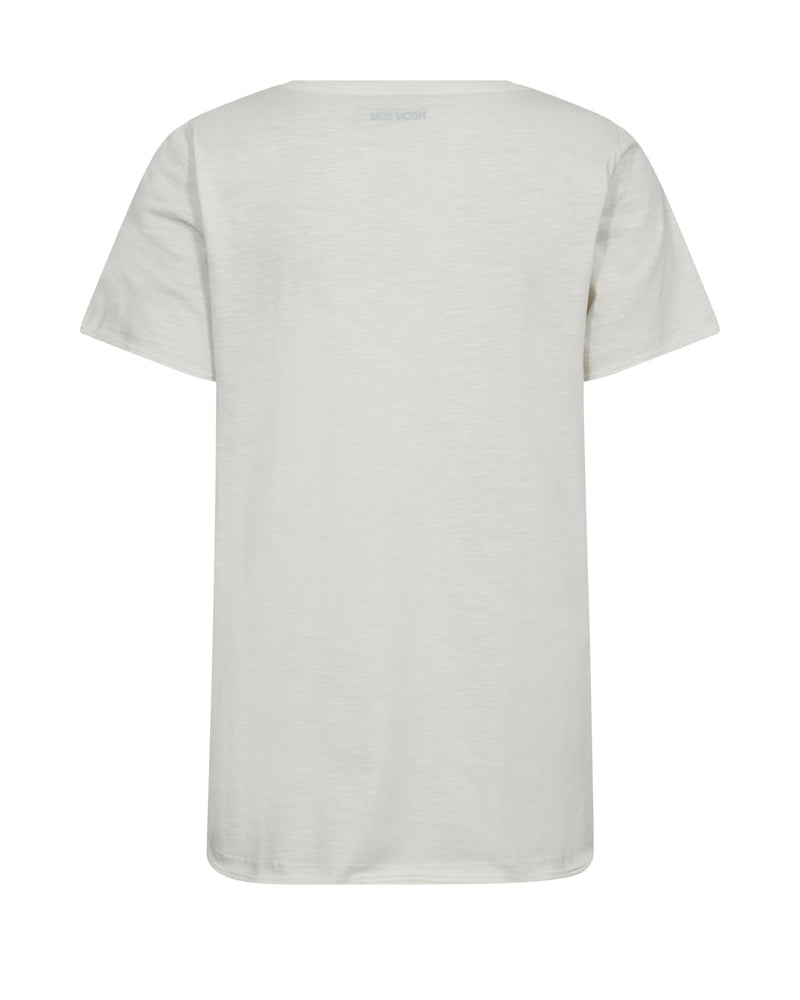 white t-shirt with squin design and short sleeves by Mos Mosh at The SHOE GALLERY
