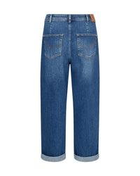 Mos Mosh comfort boyfriend jeans with turn-up detail