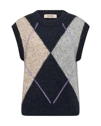Jennine Knit Vest Salute Navy