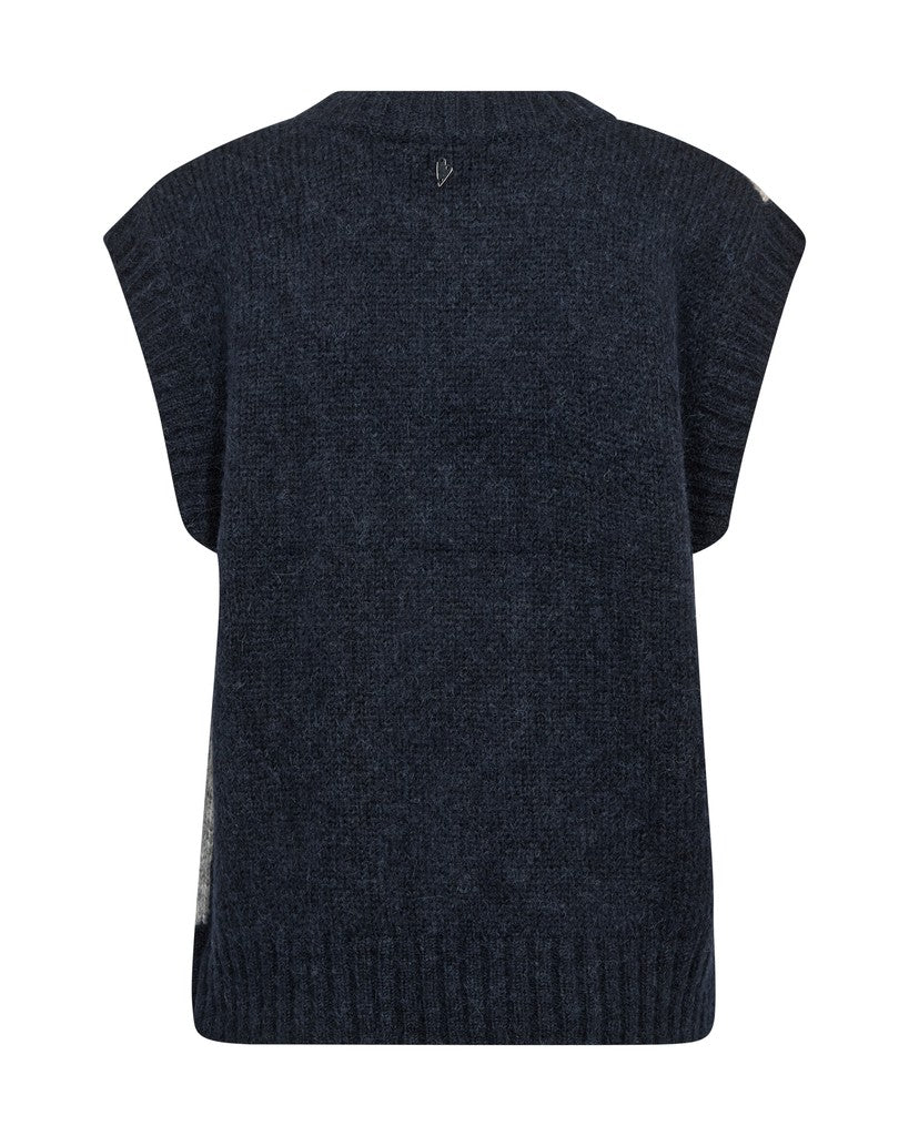 Jennine Knit Vest Salute Navy
