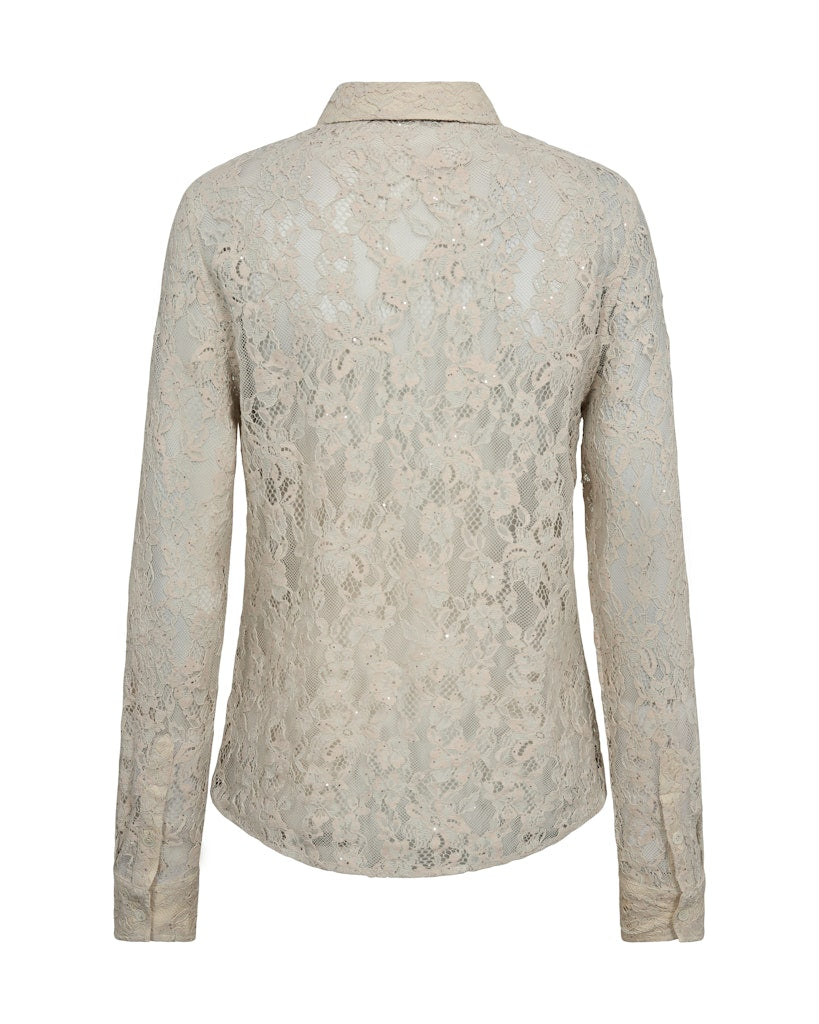 Kether Lace Sand Sequin Shirt