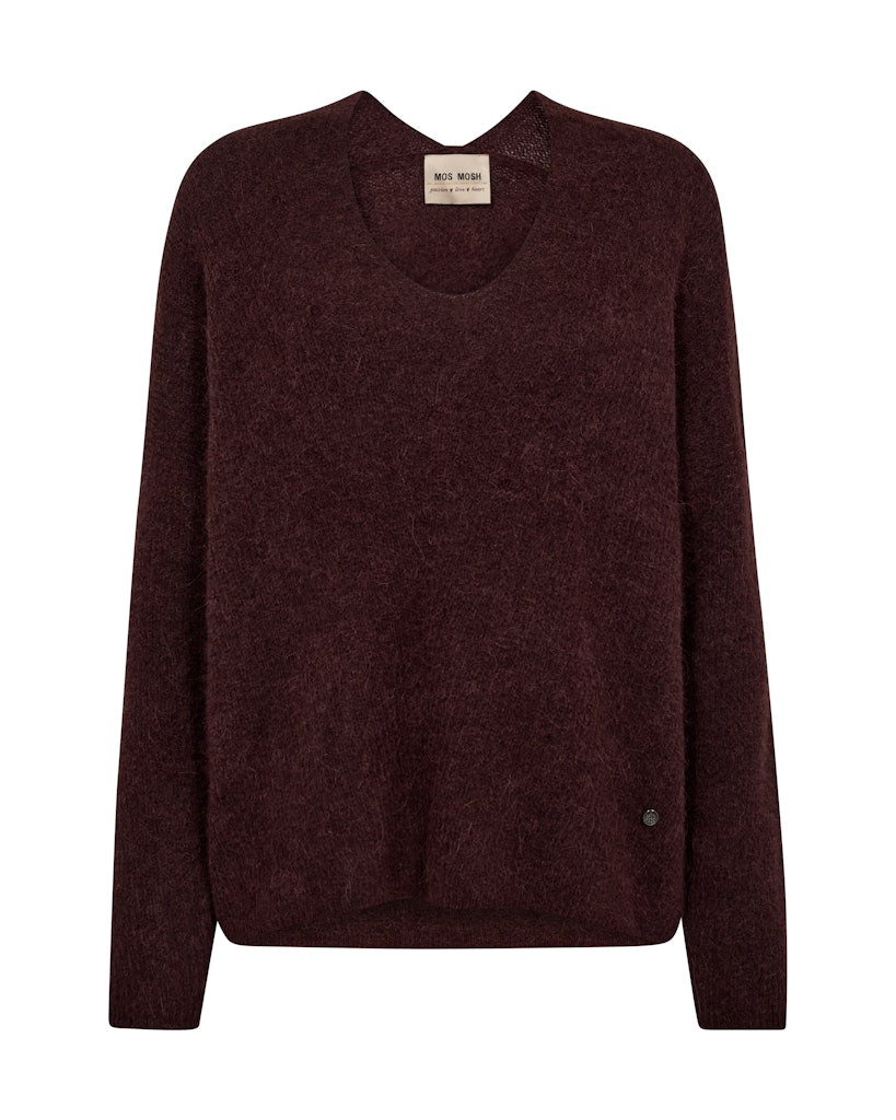 Thora V Neck Knit Fudge