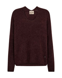 Thora V Neck Knit Fudge