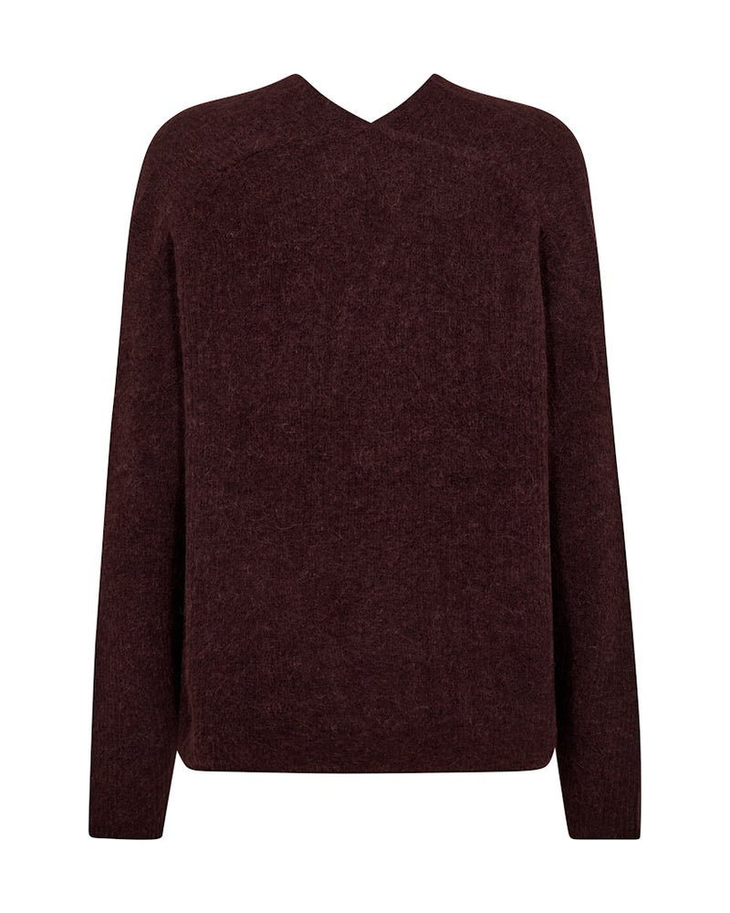 Thora V Neck Knit Fudge