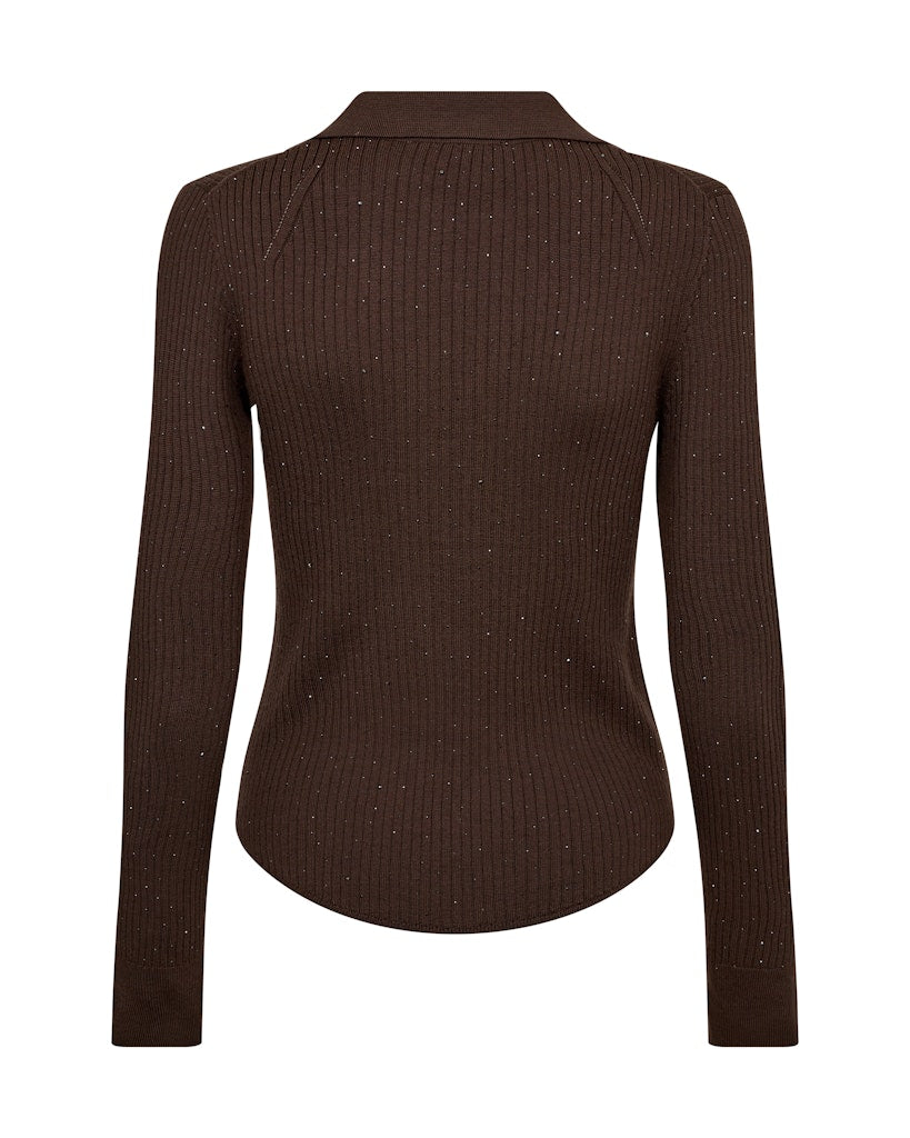 Ronika Wool Knit Polo Bracken