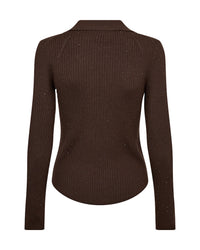 Ronika Wool Knit Polo Bracken