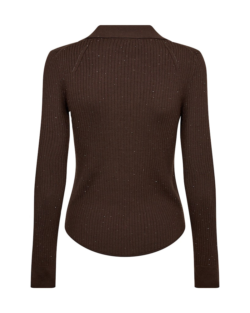 Ronika Wool Knit Polo Bracken