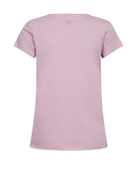 lilac short sleeved t-shirt with round neck