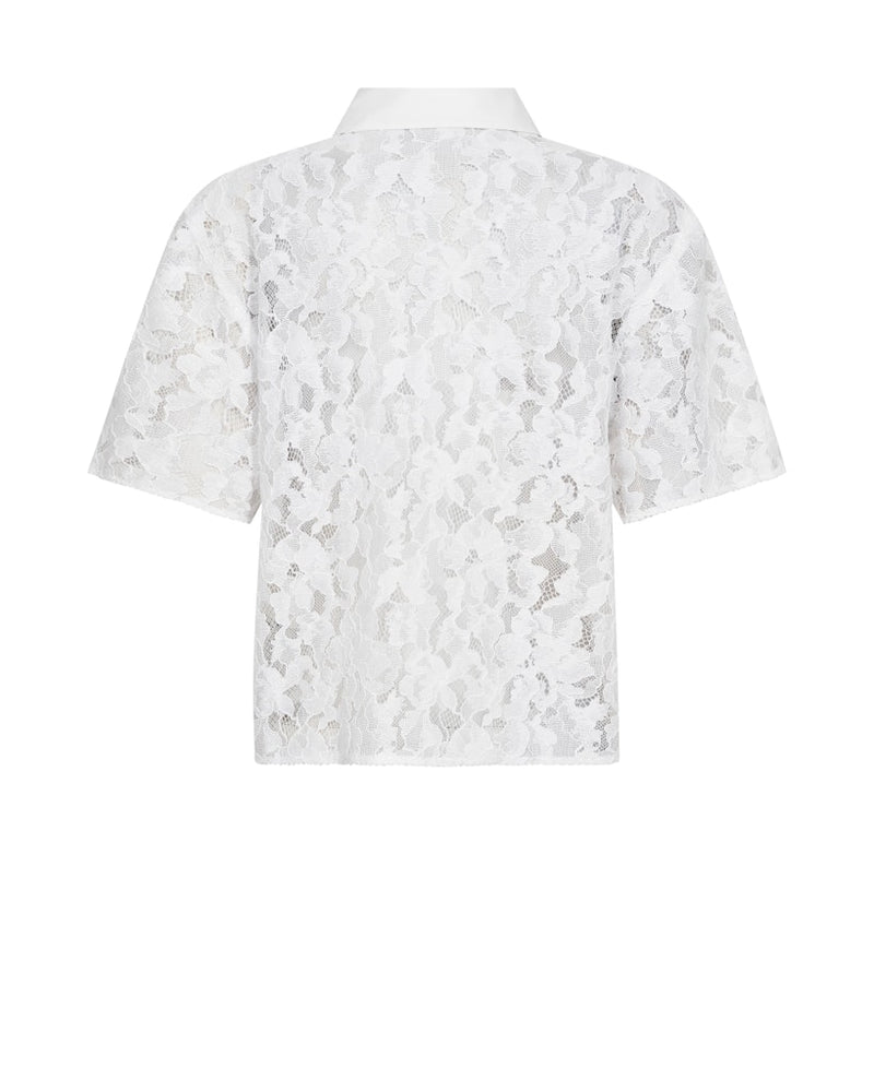 Lia River Lace Shirt White