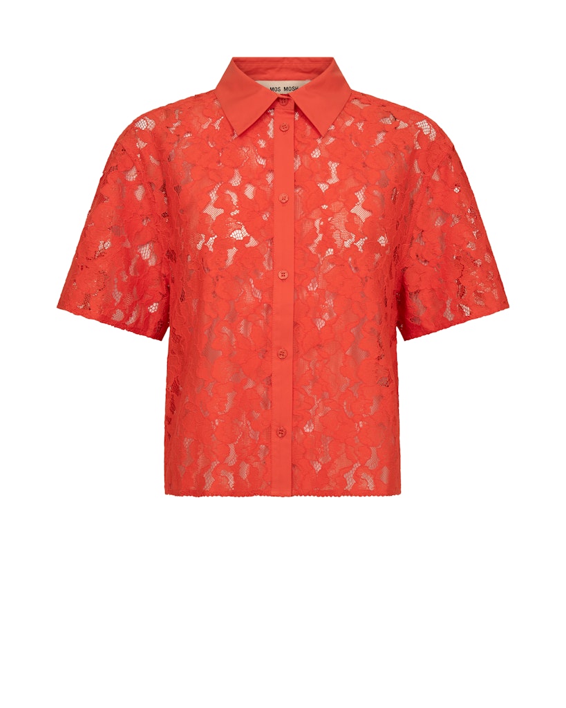 Lia River Lace Shirt Spicy Orange