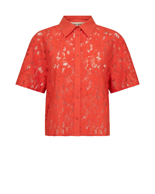 Lia River Lace Shirt Spicy Orange