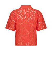 Lia River Lace Shirt Spicy Orange