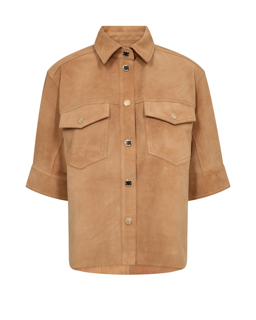 Sigga Suede Shirt Tan