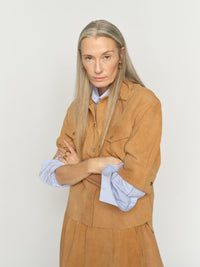 Sigga Suede Shirt Tan