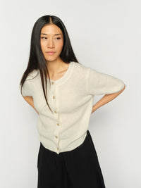 Thora Knit Cardigan  Ecru