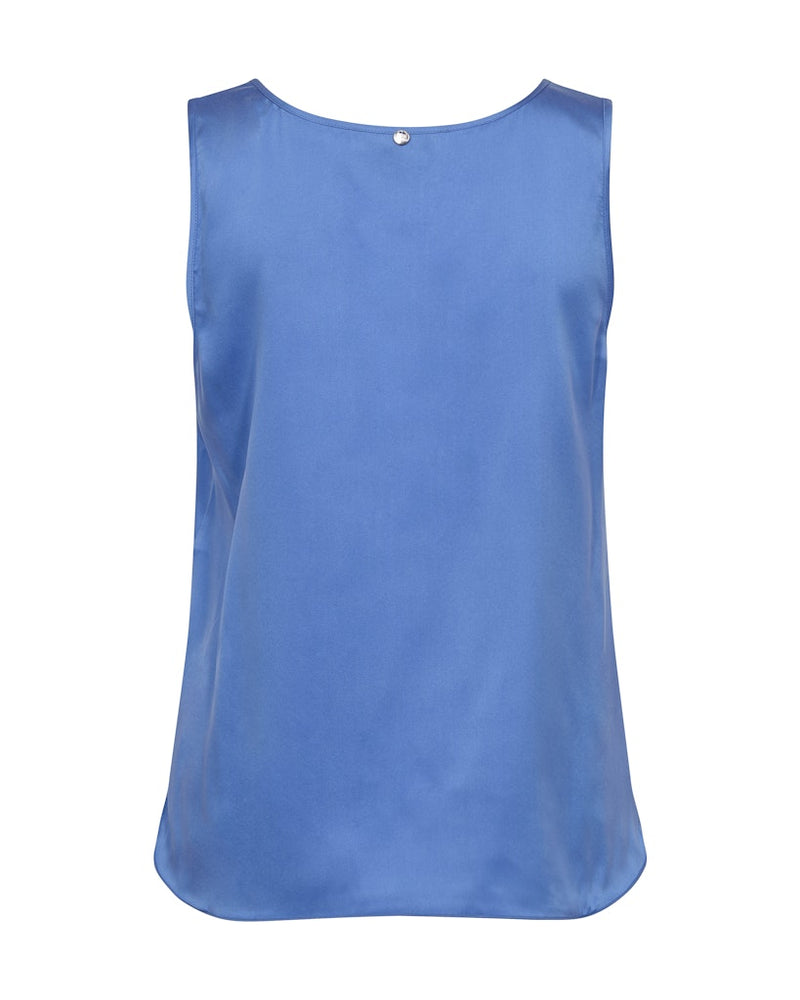 Astrid V Neck Silk Tank Top Ultramarine