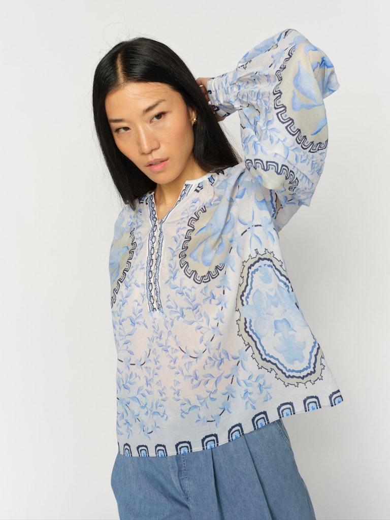 Wylde Orchid Blouse Brunnera Blue