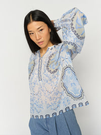 Wylde Orchid Blouse Brunnera Blue