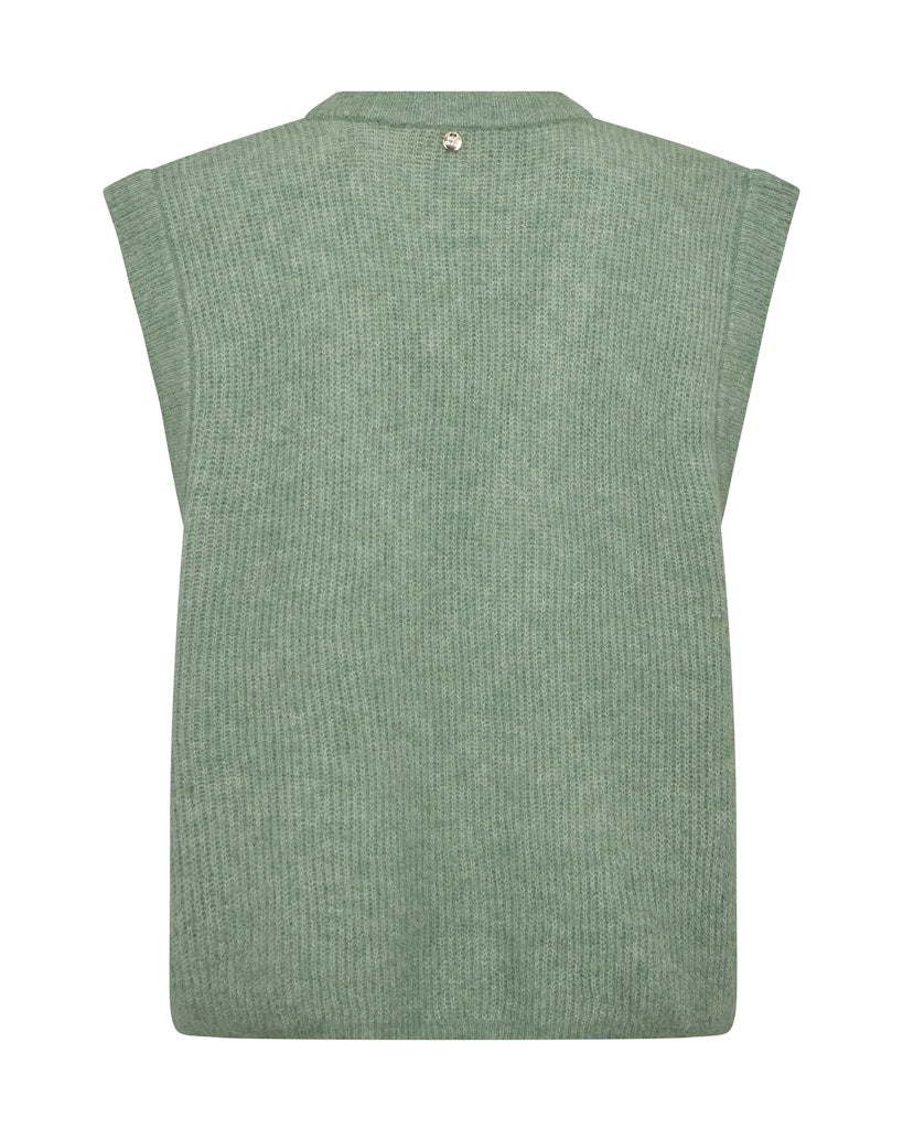 Thora Knit Vest Turf Green