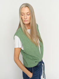 Thora Knit Vest Turf Green