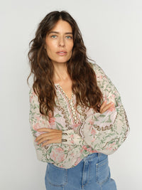 Wylde Orchid Blouse Turf Green