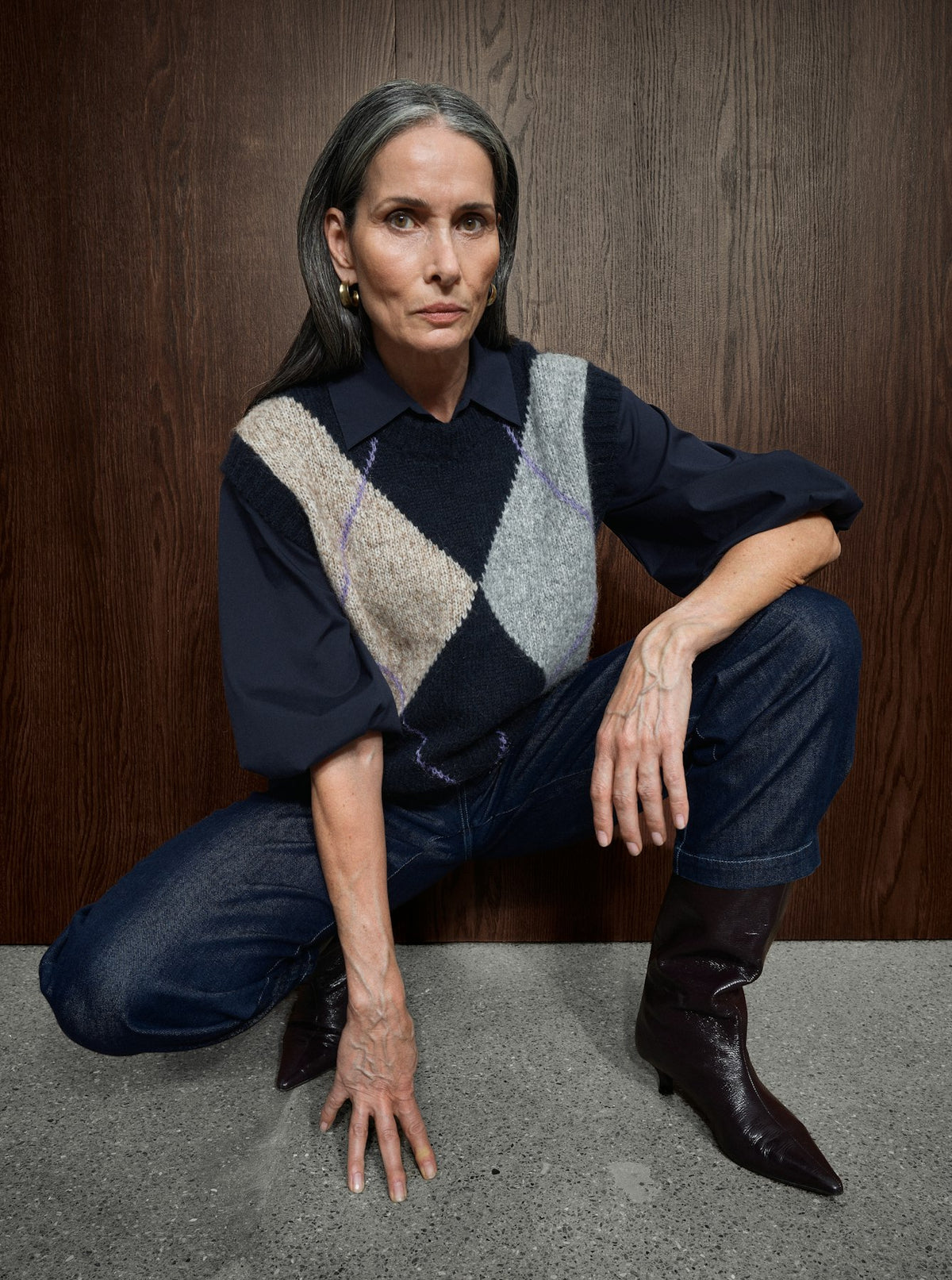 Jennine Knit Vest Salute Navy