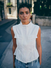Lelo Ramie Vest Ecru