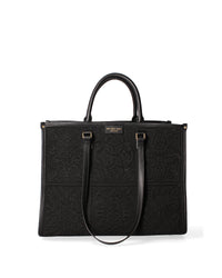 MY BEST BAG Ossidiana Tote Black Embossed Design